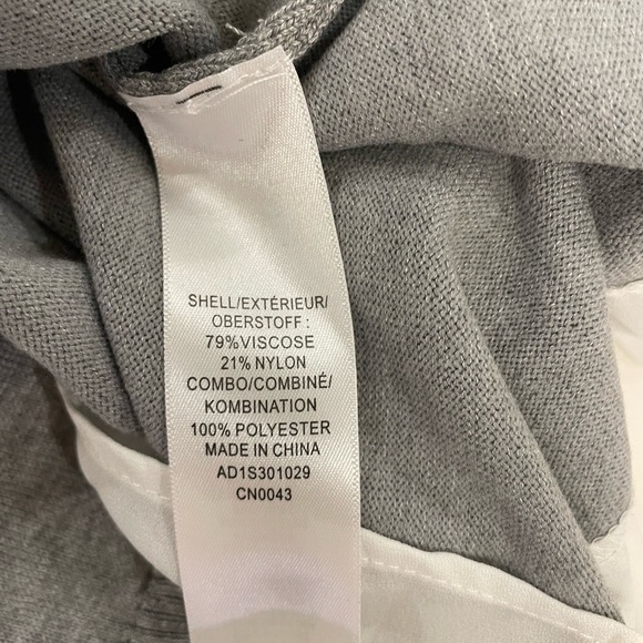 Adrianna Papell Gray V-Neck Sweater Vest with White Shirt - Picture 8 of 9